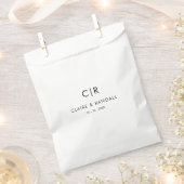 Minimalistische Schwarz-Weiß-Hochzeit Geschenktütchen (Ausgeschnitten)