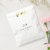 Minimalistische Schwarz-Weiß-Hochzeit Geschenktütchen (Versiegelt)