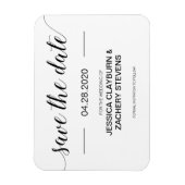 Minimalistische Schwarz-Weiß-Hochzeit Magnet (Vertikal)