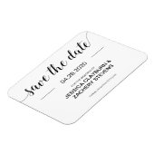 Minimalistische Schwarz-Weiß-Hochzeit Magnet (Linke Seite)