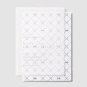 Minimalistische Schwarz-Weiß-Hochzeit Pergament Einladungen (Versetzt (Einladung))