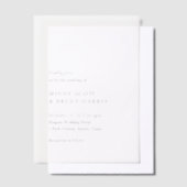 Minimalistische Schwarz-Weiß-Hochzeit Pergament Einladungen (Versetzt)