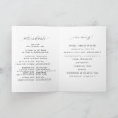 Minimalistische Schwarz-Weiß-Hochzeit Programm (Innenseite)