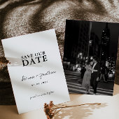 Minimalistische Schwarz-Weiß-Hochzeit Save The Date