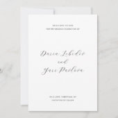 Minimalistische Schwarz-Weiß-Hochzeit Save The Date (Vorderseite)