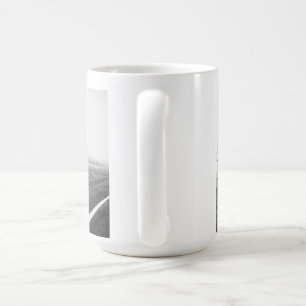 Minimalistische Schwarz-Weiß-Inspirationswandkunst Kaffeetasse