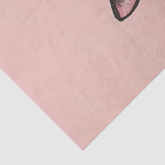 Minimalistische Schwarz-Weiß-Katzendekoupage Seidenpapier (Detail)