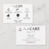 Minimalistische Schwarz-Weiß-Kerze Visitenkarte (Vorne/Hinten)