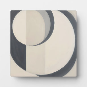 Minimalistische Schwarz Weiß Kreise Kunst Fotoplatte