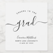 Minimalistische Schwarz-Weiß-Lärm für den Grad Weinetikett (Einzelnes Label)