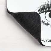 Minimalistische Schwarz-Weiß-Lash-Erweiterung Mousepad (Ecke)