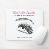 Minimalistische Schwarz-Weiß-Lash-Erweiterung Mousepad (Mit Mouse)