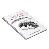 Minimalistische Schwarz-Weiß-Lash-Erweiterung Notizblock (Rechte Seite)