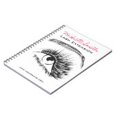 Minimalistische Schwarz-Weiß-Lash-Erweiterung Notizblock (Linke Seite)