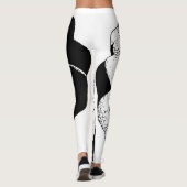 Minimalistische Schwarz-Weiß-Leggings Leggings (Rückseite)