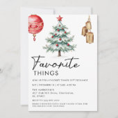 Minimalistische Schwarz-Weiß-Lieblingsings-Dinge Einladung (Vorderseite)