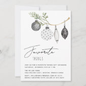 Minimalistische Schwarz-Weiß-Lieblingssachen Einladung (Vorderseite)