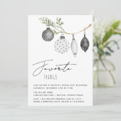 Minimalistische Schwarz-Weiß-Lieblingssachen Einladung (Stehend Vorderseite)