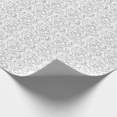 Minimalistische Schwarz-Weiß-Linie Art Geschenkpapier (Ecke)
