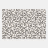 Minimalistische Schwarz-Weiß-Linien Geschenkpapier Set (Vorderseite)