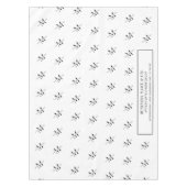 Minimalistische Schwarz-Weiß-Logo-Show Tischdecke (Vorderseite)