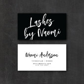 Minimalistische Schwarz/Weiß-Moderne Kalligraphie Visitenkarte