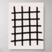 Minimalistische Schwarz-Weiß-Moderne Kunst Poster (Vorne)