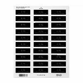 Minimalistische Schwarz-Weiß-Monogramm-Hochzeit (Vorne)