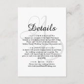 Minimalistische Schwarz-Weiß-Monogramm-Synthese Begleitkarte (Vorderseite)