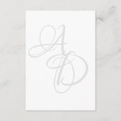 Minimalistische Schwarz-Weiß-Monogramm-Synthese Begleitkarte (Rückseite)