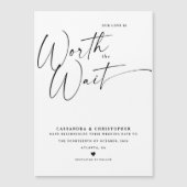 Minimalistische Schwarz/Weiß-Neuordnung Save the D Magnetkarte (Vorderseite)