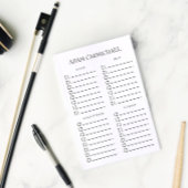 Minimalistische Schwarz-Weiß-Organisierte Dinge zu Post-it Klebezettel