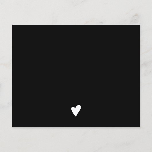 Minimalistische Schwarz-Weiß-Reihenfolge danke Hau (Rückseite)