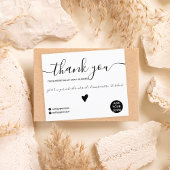 Minimalistische Schwarz-Weiß-Reihenfolge danke Hau