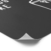 Minimalistische Schwarz-Weiß-Sanitize-Hände hier Poster (Ecke)