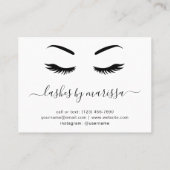 Minimalistische Schwarz-Weiß-Schnürsenkel Visitenkarte (Rückseite)