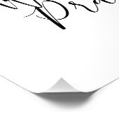 Minimalistische Schwarz-Weiß-Schrift Art Baby Boy Fotodruck (Ecke)