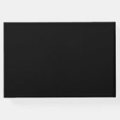 Minimalistische Schwarz-Weiß-Skriptereihen Gästebuch (Rückseite)