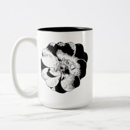 Minimalistische Schwarz-Weiß-Tasse Zweifarbige Tasse