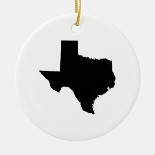 Minimalistische Schwarz-Weiß-Texas Keramikornament
