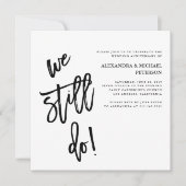 Minimalistische Schwarz-Weiß-Typografie Einladung (Vorderseite)