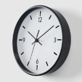 Minimalistische Schwarz-Weiß-Uhr Uhr (Winkel)