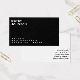 Minimalistische Schwarz/Weiß-Visitenkarte