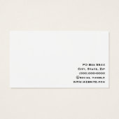 Minimalistische Schwarz/Weiß-Visitenkarte (Rückseite)