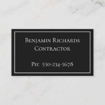 Minimalistische Schwarz/Weiß-Visitenkarte