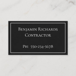 Minimalistische Schwarz/Weiß-Visitenkarte Visitenkarte