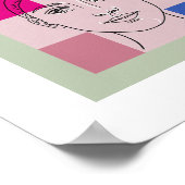 Minimalistische Schwarz-Weiß-Wand Kunst mit trendi Poster (Ecke)