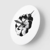 Minimalistische Schwarz-Weiß-Wand-Uhr Runde Wanduhr (Winkel)