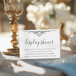 Minimalistische Schwarz-Weiß-Wanddusche Begleitkarte