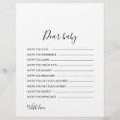 Minimalistische Schwarz-Weiß-Wünsche für Baby (Vorderseite)